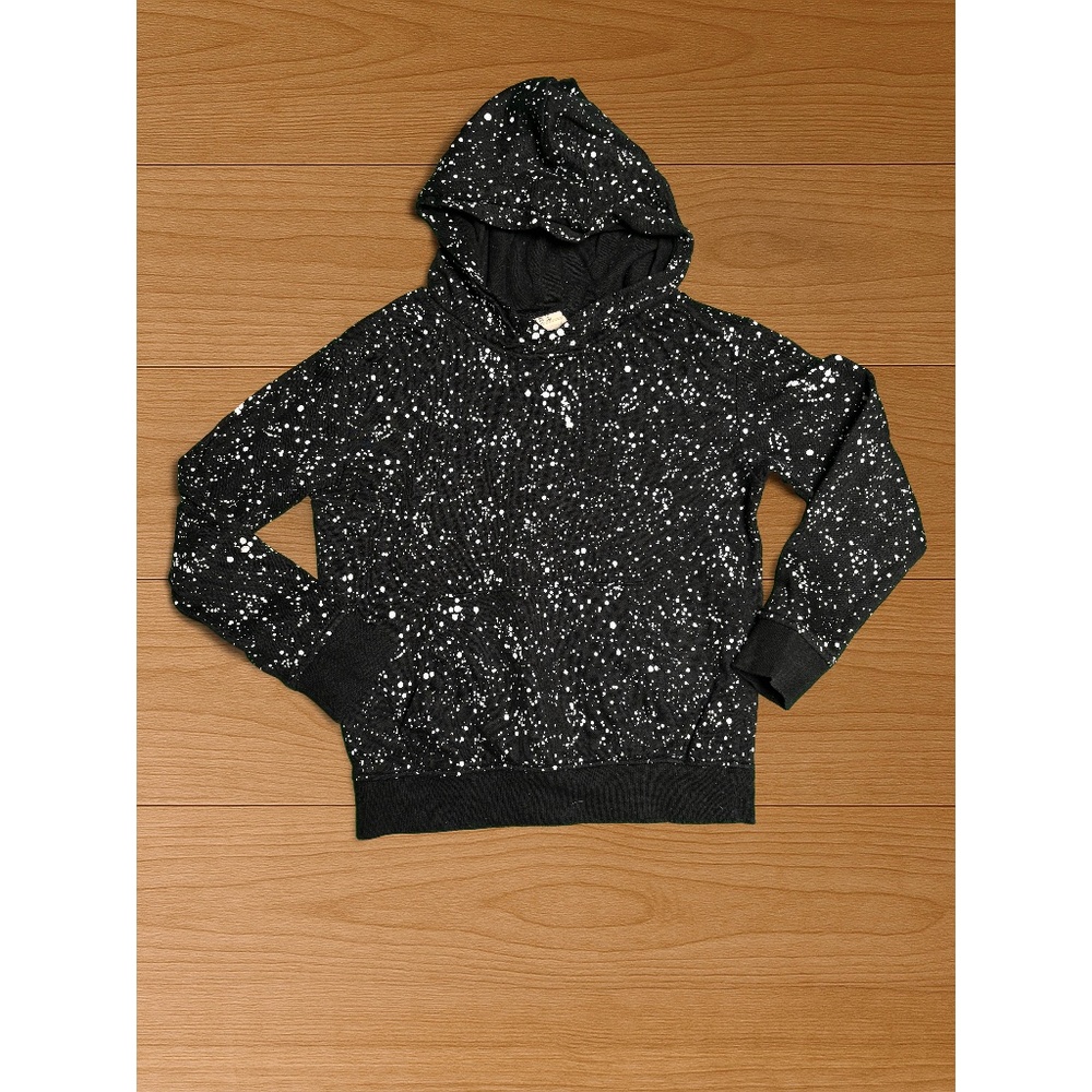 H&M Black & White Splatter Print Hoodie (Kids 6–7Y)